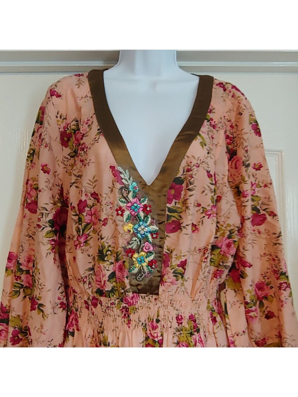Aratta Silent Journey Garden Floral Boho Dress Romantic Cottagecore Festival XL - Picture 4 of 12